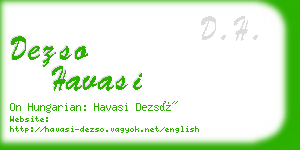 dezso havasi business card